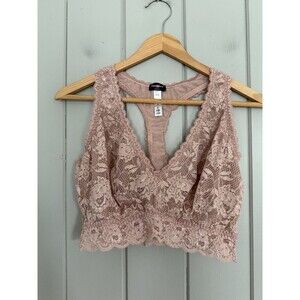 Cosabella Bralette L Large Stretch Lace Racerback Rose Pink Pull-On